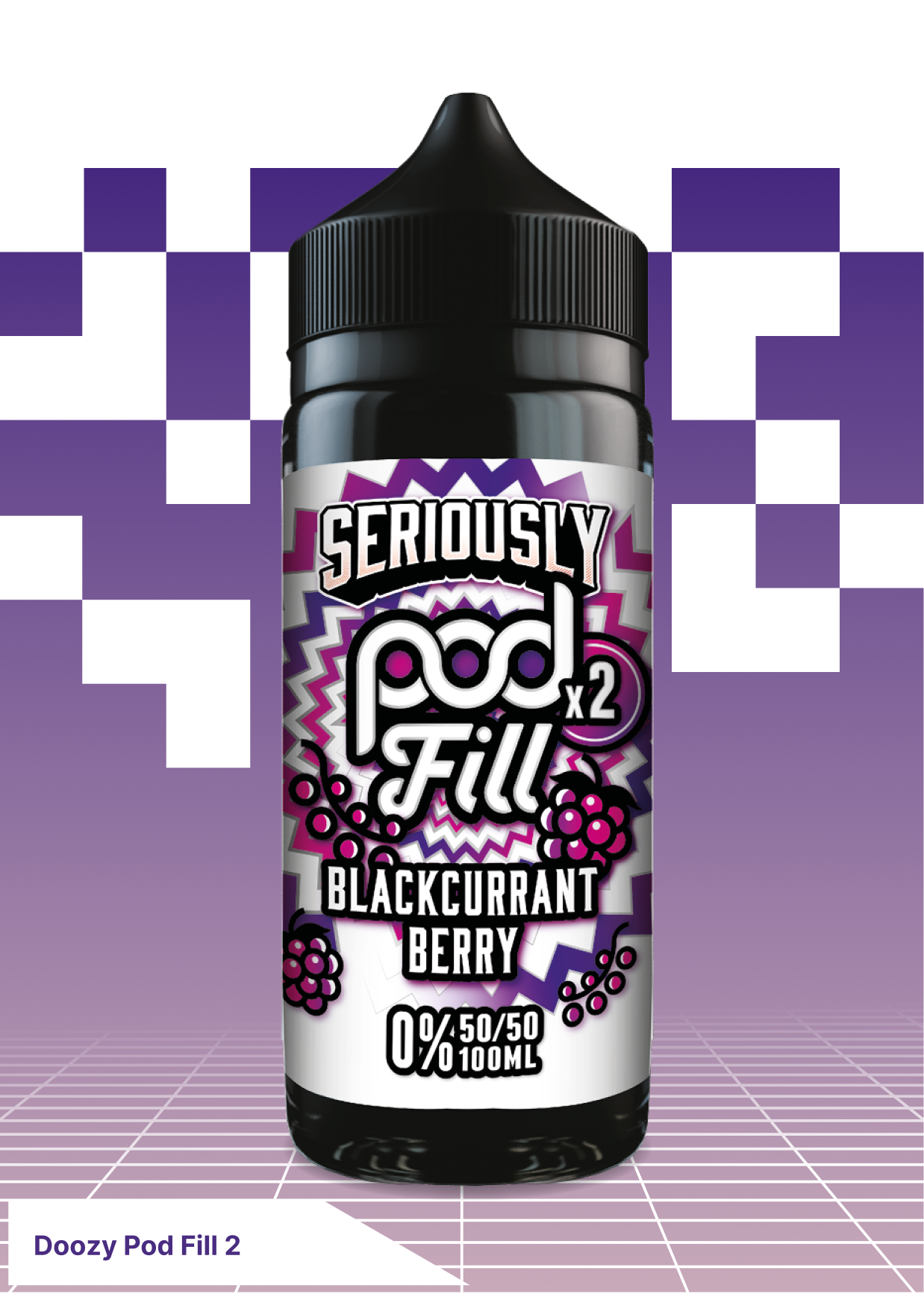 Doozy Pod Fill 2 - Blackcurrant Berry 100ML - VAPE LAB SOLUTIONS