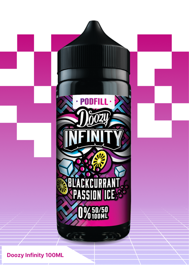 Doozy Infinity  - Blackcurrant Passion Ice 100ML - VAPE LAB SOLUTIONS Hover Image