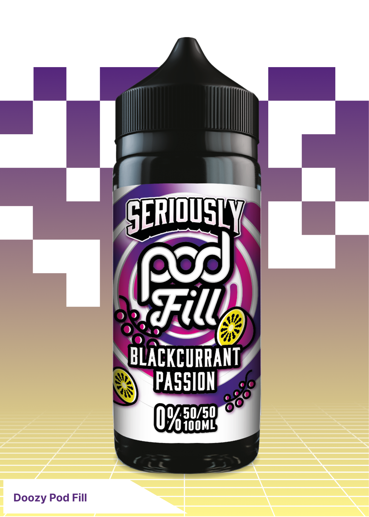 Doozy Pod Fill- Blackcurrant Passion 100ML - VAPE LAB SOLUTIONS