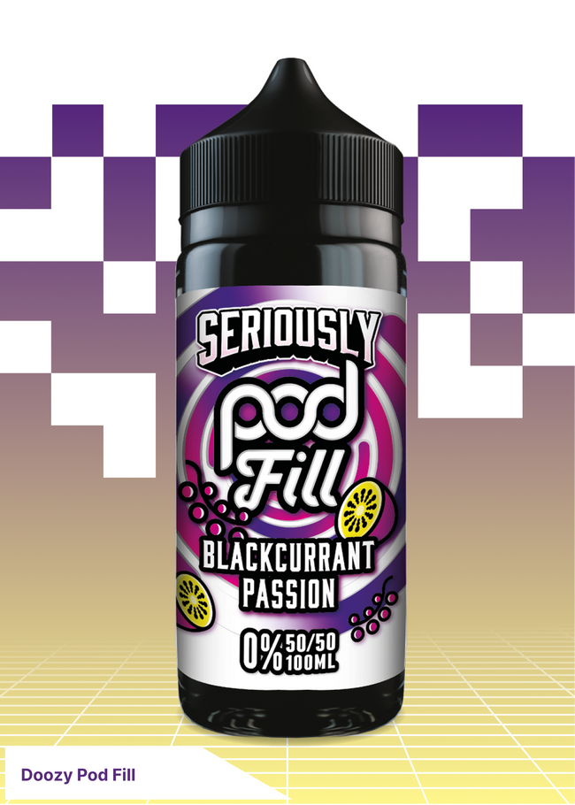 Doozy Pod Fill- Blackcurrant Passion 100ML - VAPE LAB SOLUTIONS Hover Image