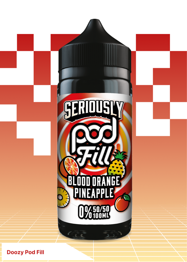 Doozy Pod Fill- Blood Orange Pineapple 100ML - VAPE LAB SOLUTIONS Hover Image