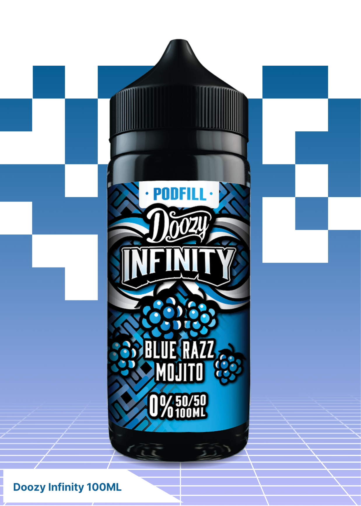 Doozy Infinity  - Blue Razz Mojito 100ML - VAPE LAB SOLUTIONS