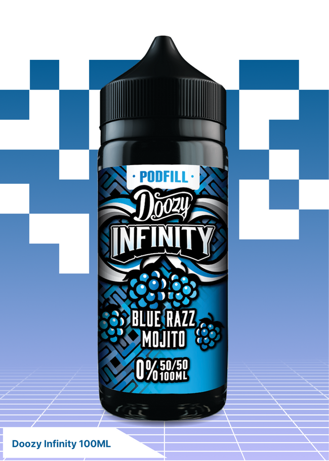 Doozy Infinity  - Blue Razz Mojito 100ML - VAPE LAB SOLUTIONS Hover Image