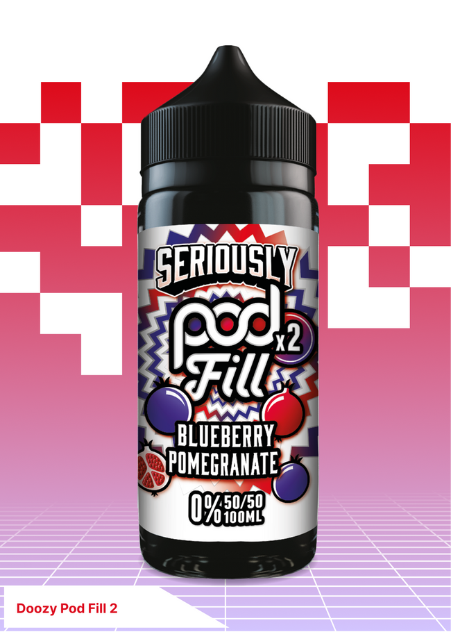 Doozy Pod Fill 2 - Blueberry Pomegranate 100ML - VAPE LAB SOLUTIONS Hover Image