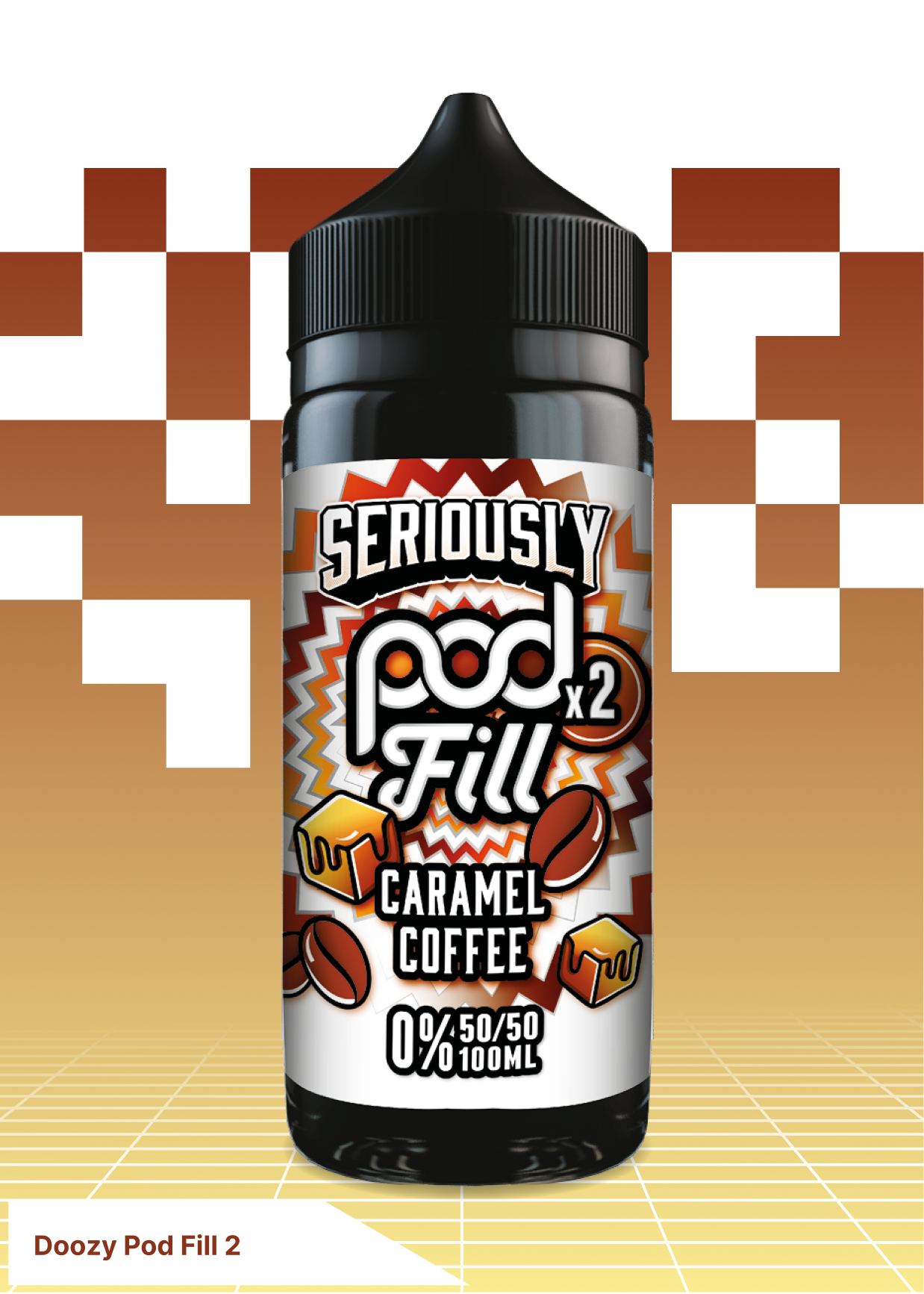Doozy Pod Fill 2 - Caramel Coffee 100ML - VAPE LAB SOLUTIONS