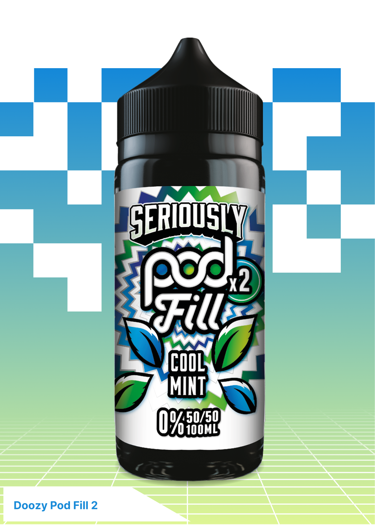 Doozy Pod Fill 2 - Cool Mint 100ML - VAPE LAB SOLUTIONS