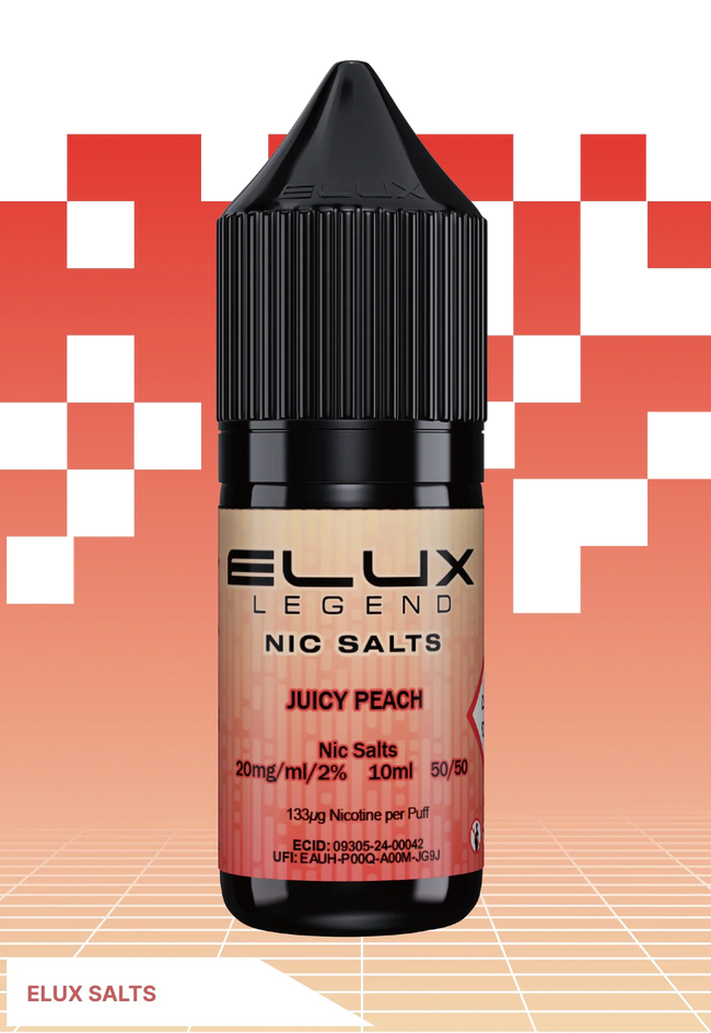 ELUX Juicy Peach - 10 MG - VAPE LAB SOLUTIONS Hover Image