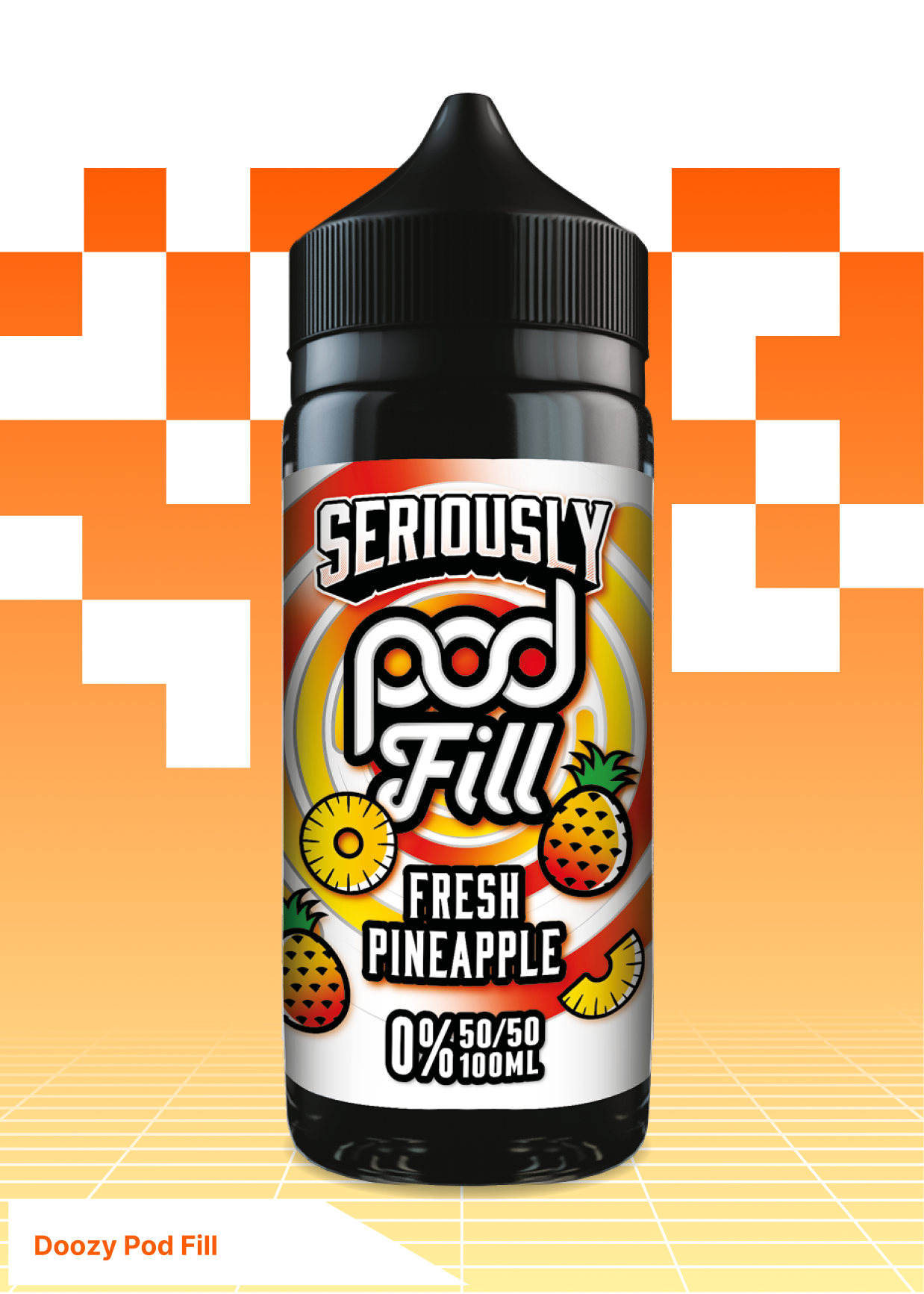 Doozy Pod Fill-  Fresh Pineapple 100ML - VAPE LAB SOLUTIONS