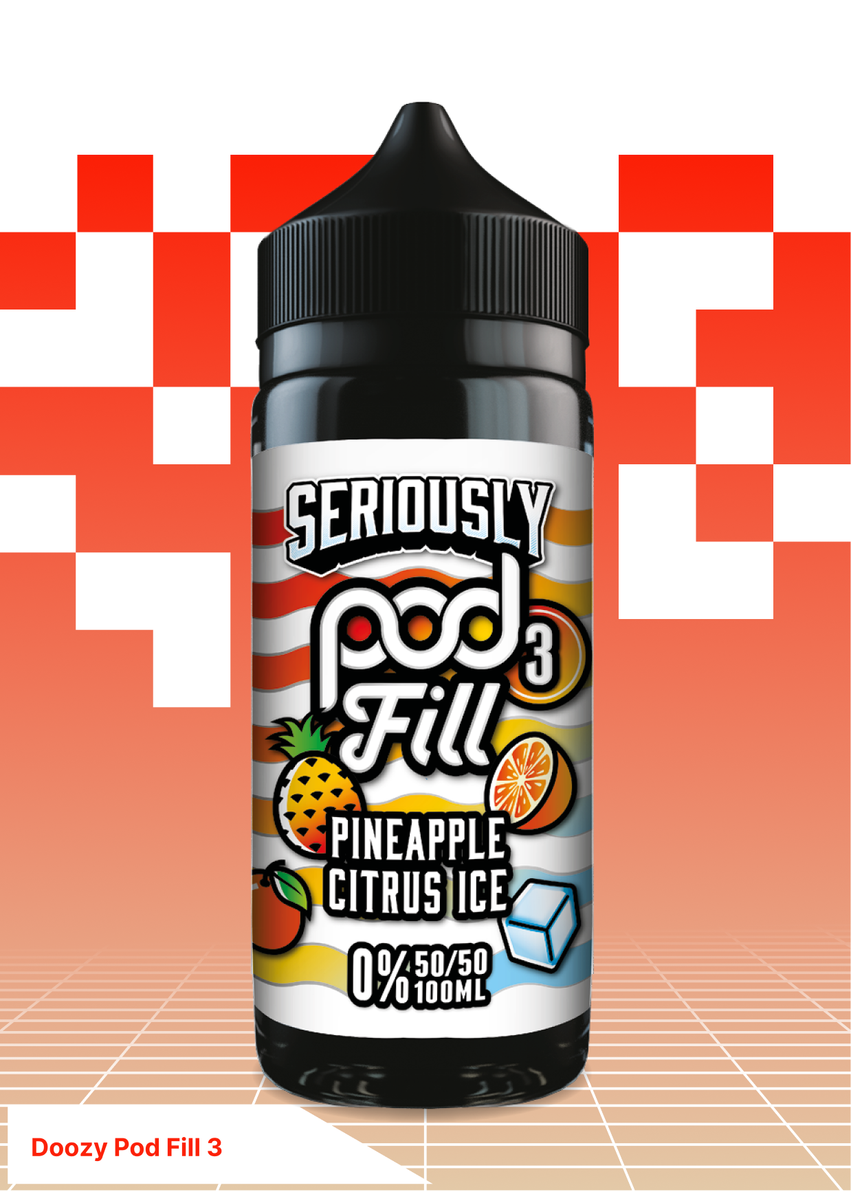 Doozy Pod Fill 3 - Pineapple Citrus Ice 100ML - VAPE LAB SOLUTIONS