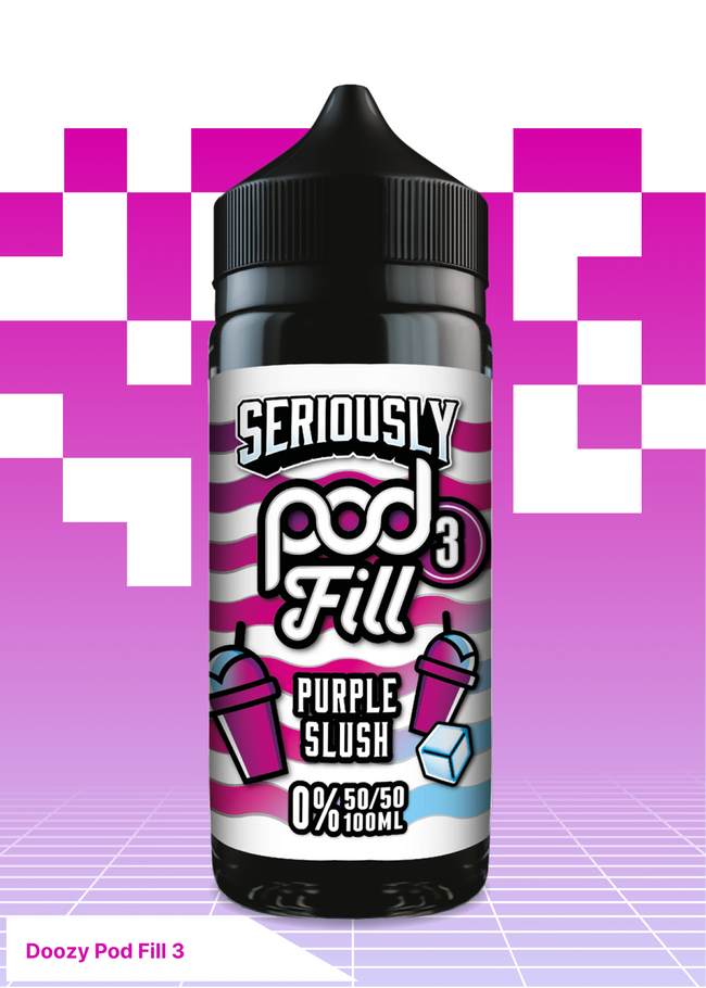 Doozy Pod Fill 3 - Purple Slush 100ML - VAPE LAB SOLUTIONS Hover Image