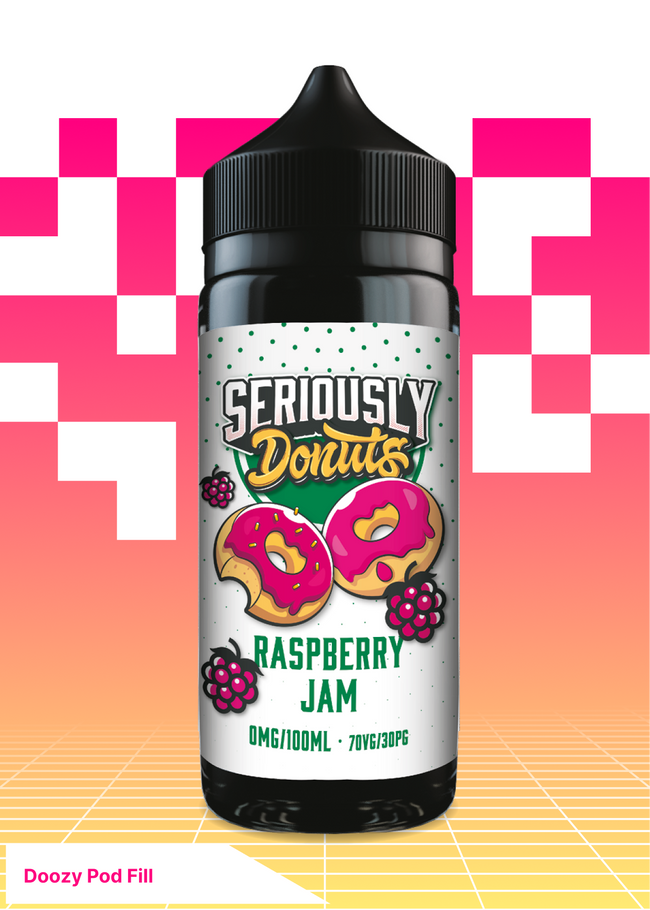 Doozy Donuts -  Raspberry Jam 100ML - VAPE LAB SOLUTIONS Hover Image