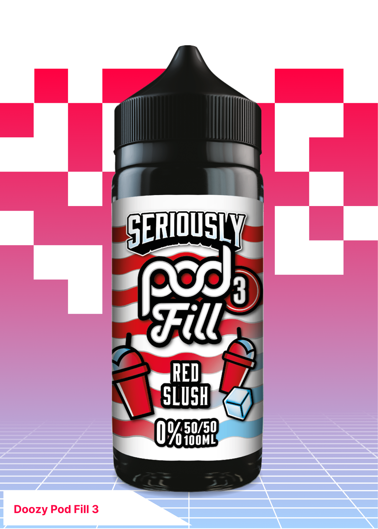 Doozy Pod Fill 3 - Red Slush 100ML - VAPE LAB SOLUTIONS