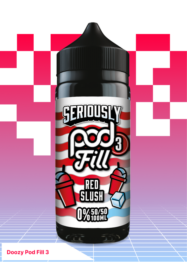 Doozy Pod Fill 3 - Red Slush 100ML - VAPE LAB SOLUTIONS Hover Image