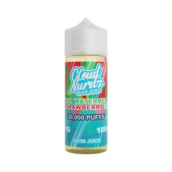 Cloud Nurdz Bar - Iced Sour Watermelon Strawberry 100ML Hover Image