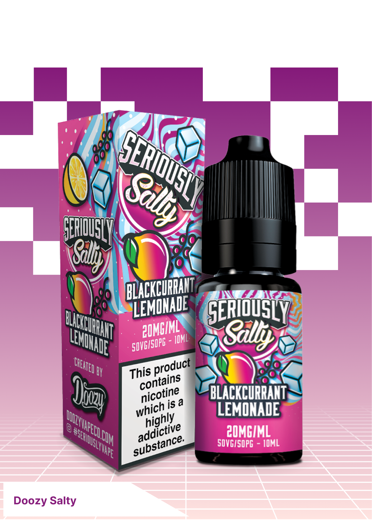 Doozy Seriously Salty -  Blackcurrant Lemonade - VAPE LAB SOLUTIONS