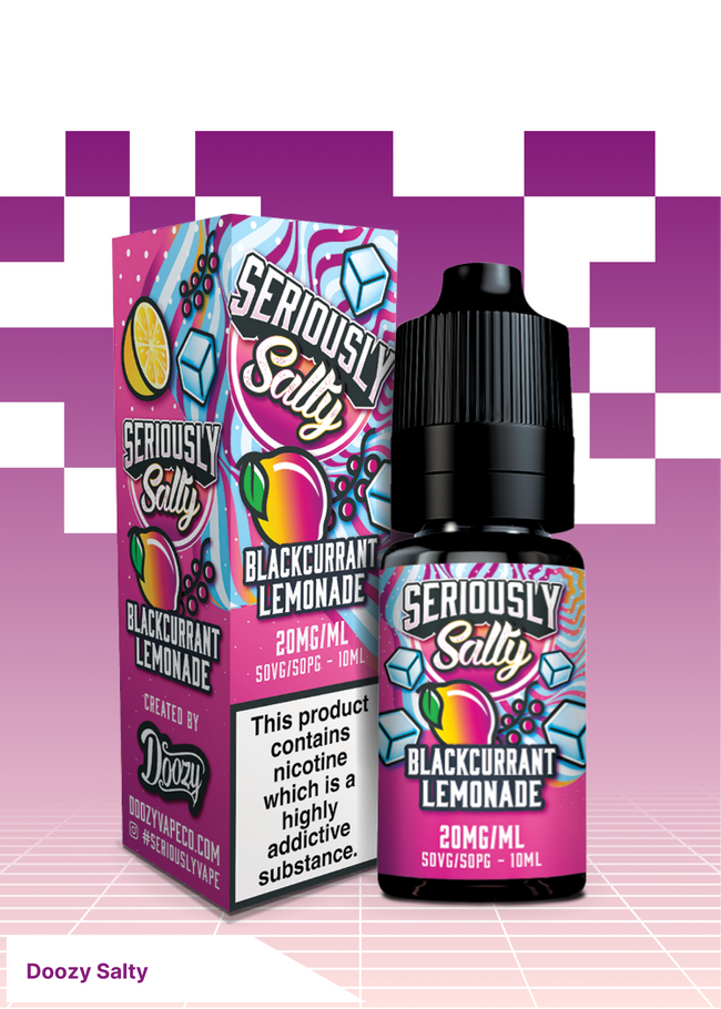Doozy Seriously Salty -  Blackcurrant Lemonade - VAPE LAB SOLUTIONS Hover Image