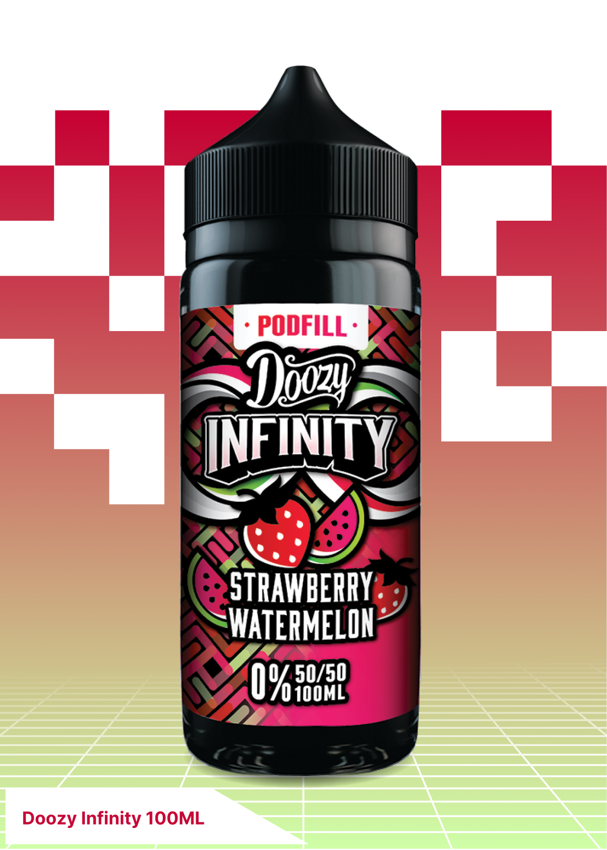 Doozy Infinity  - Strawberry Watermelon 100ML - VAPE LAB SOLUTIONS