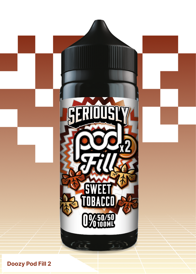 Doozy Pod Fill 2 - Sweet Tobacco 100ML - VAPE LAB SOLUTIONS Hover Image