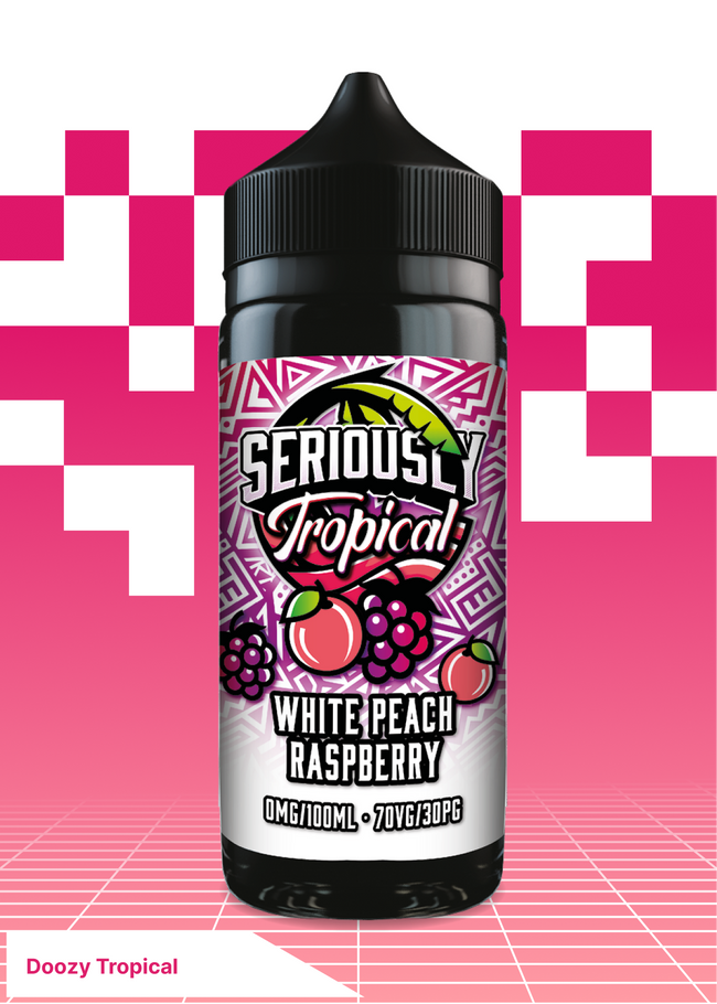 Doozy Tropical -  White Peach Raspberry 100ML - VAPE LAB SOLUTIONS Hover Image